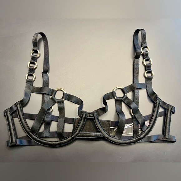 VICTORIA’S SECRET VS Very Sexy Unlined Strappy Balconette Bra/Panty Set XS/S - Picture 7 of 11